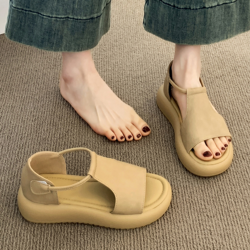 Roman Sandals for Women 2026 New Summer Style for Outdoor Wear, Versatile with Skirts, Comfortable for Work, Soft-Soled Beach Shoes