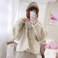 Lady Money Sydney tùy chỉnh búp bê cổ áo lông cừu lông cừu lông thú mùa thu và mùa đông áo jacket nữ