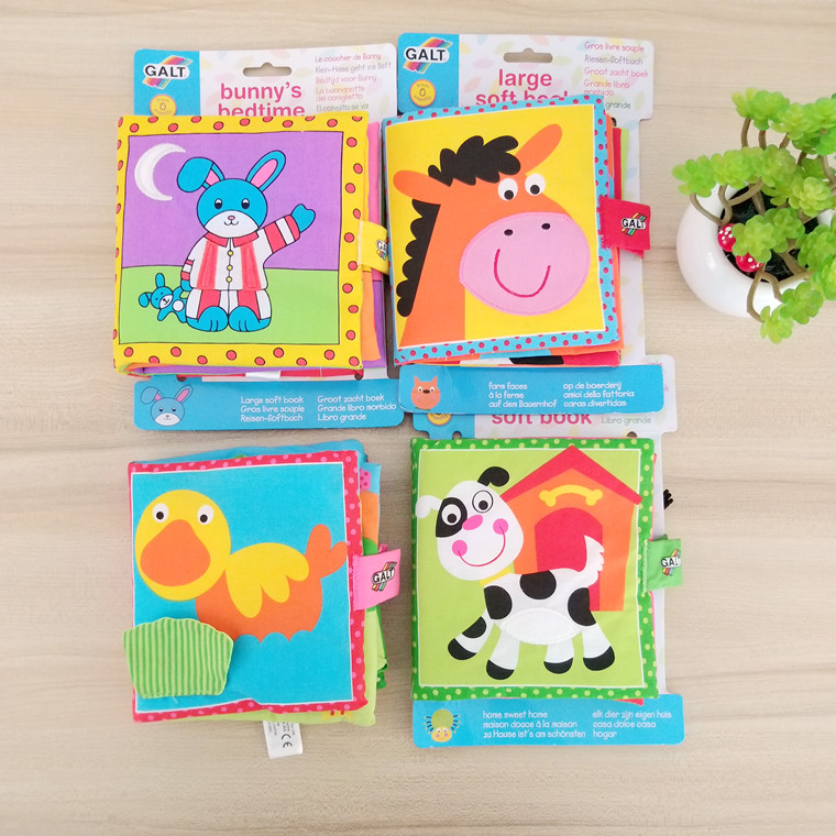 Exported to Europe and the United States three-dimensional multi-touch sound paper baby puzzle early education cloth books without hair loss, washable and accessible