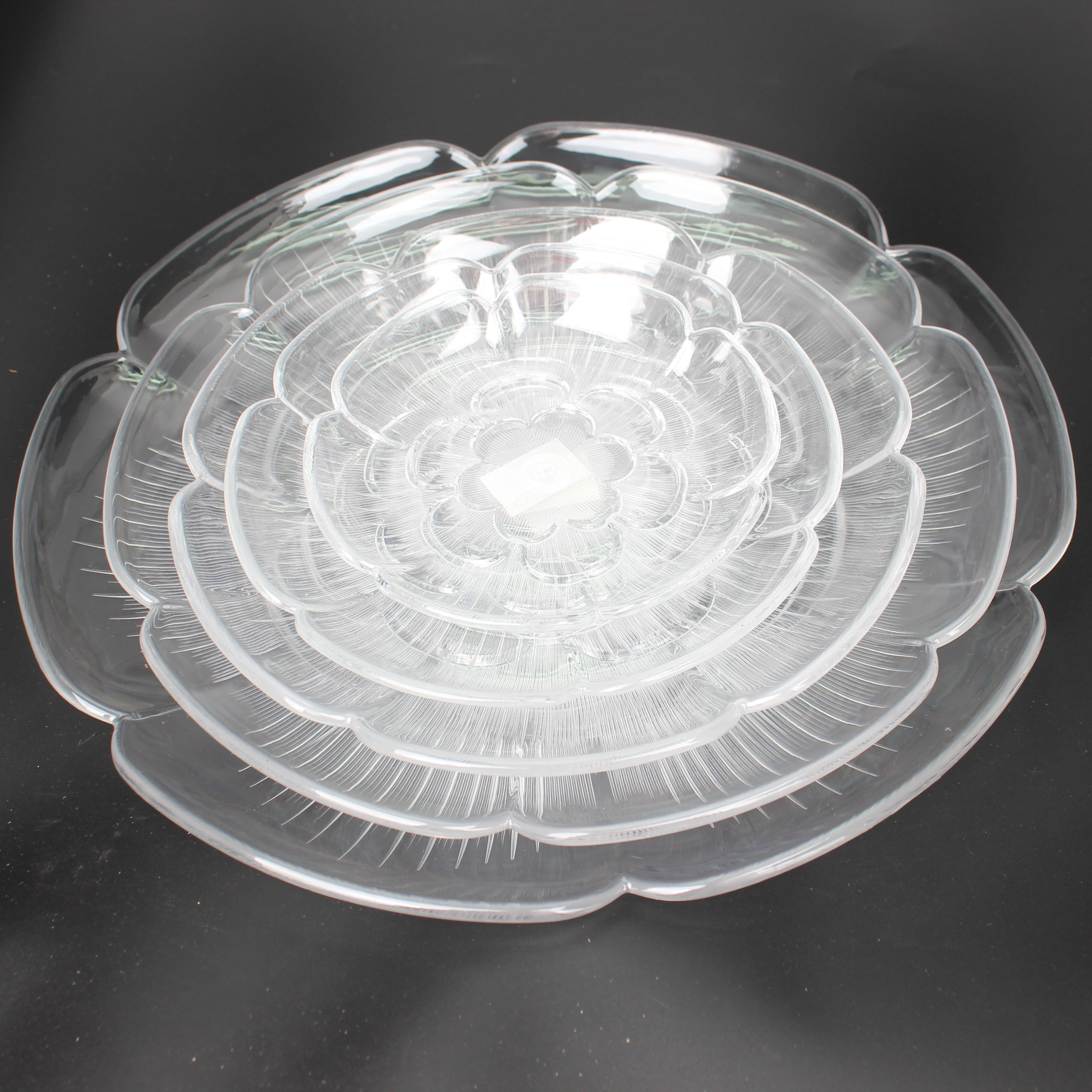 Acrylic Crystal Fruit Pan Transparent Fruit Pan Plastic Snack Butterfly Candy Fruit Pan Fruit Parquet Big Fruit Pan KTV Fruit Basin