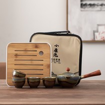 Travel kung fu tea set Chinese automatic tea cup shake a shake tea puncher set of anti-hot hand ceramic teapot