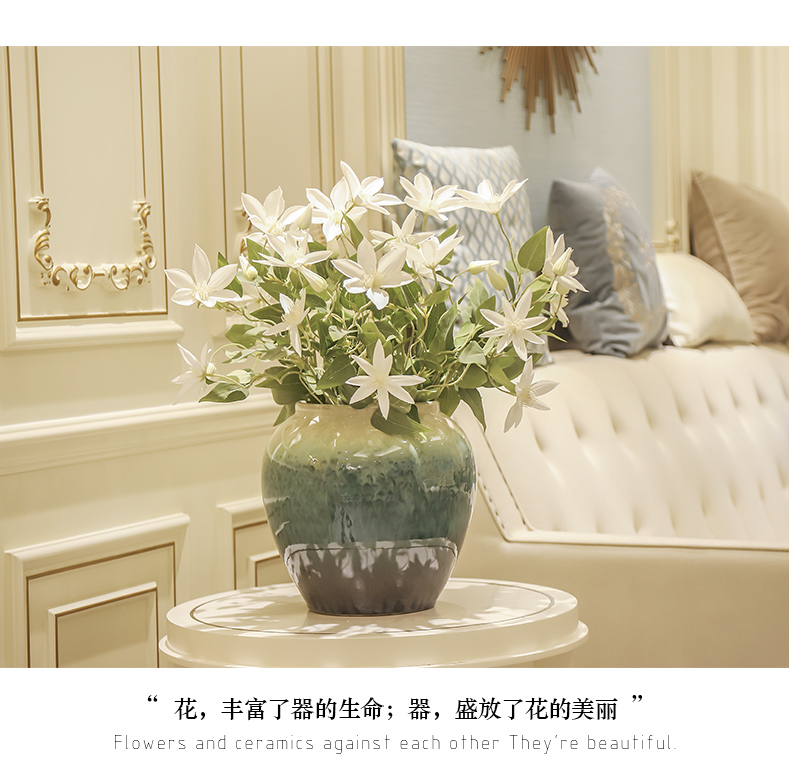 Mesa of jingdezhen ceramic decorative vase sitting room tea table table TV ark, flower flower implement creative furnishing articles company