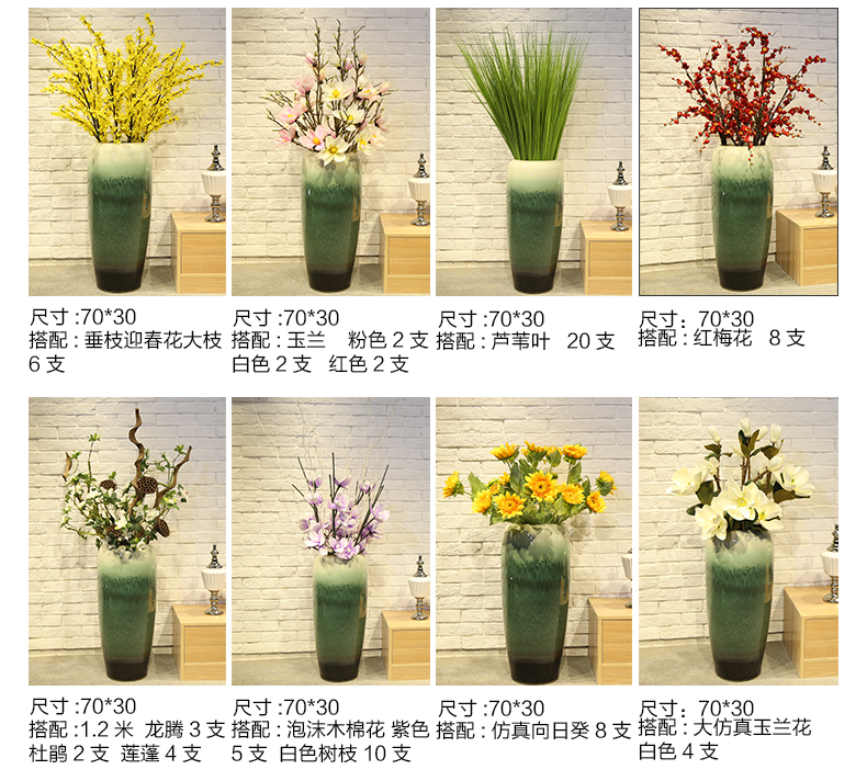 Jingdezhen ceramic creative living room villa large vase decoration to the hotel to place a flower flower implement restaurant furnishing articles