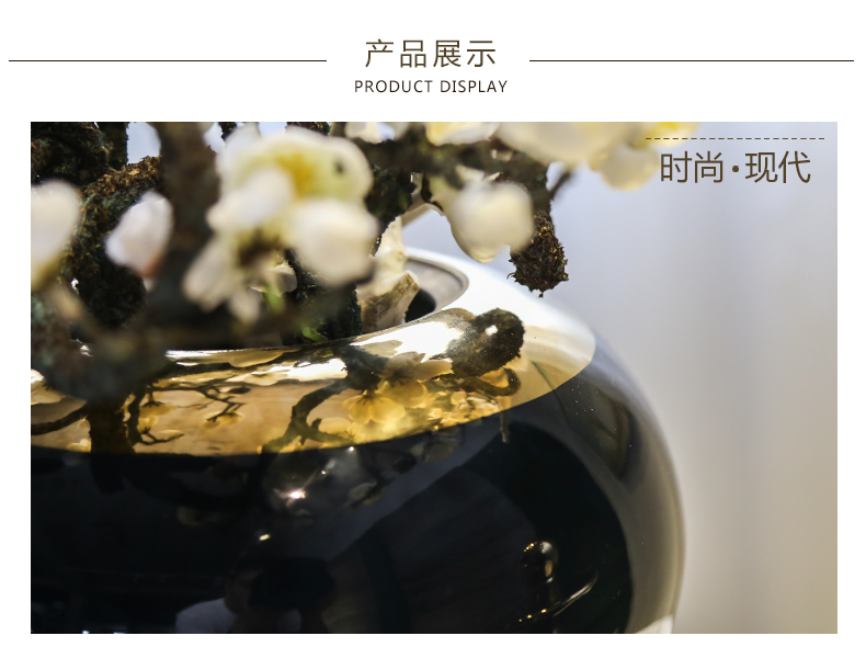 Jingdezhen ceramic vases, flower, flower implement new Chinese style light model simulation flower restaurant hotel decoration decoration key-2 luxury