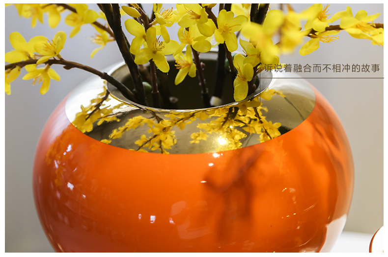 Home sitting room porch flowers mesa table is placed between example of jingdezhen ceramic flower implement new Chinese style flower decoration