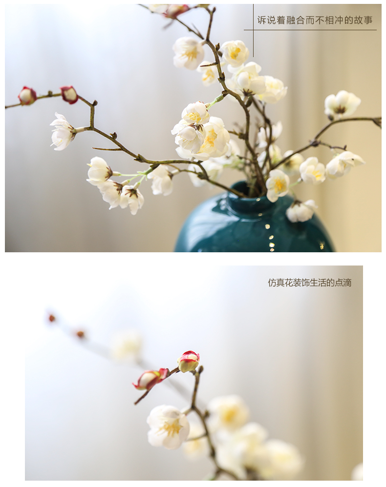 Jingdezhen new Chinese style originality three - piece gold - plated vase flower implement general light tank furnishing articles European key-2 luxury piggy bank