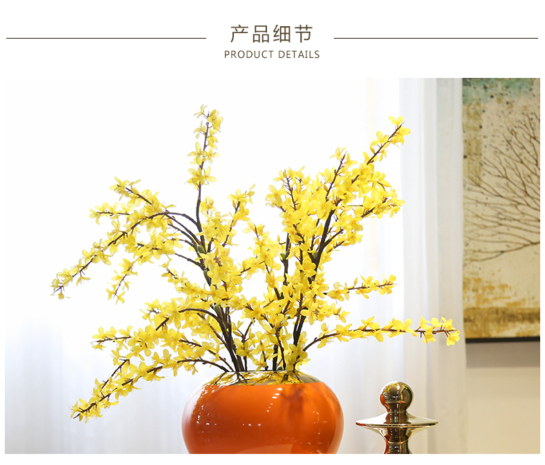 Home sitting room porch flowers mesa table is placed between example of jingdezhen ceramic flower implement new Chinese style flower decoration