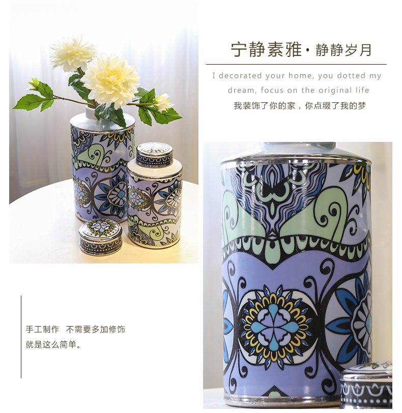 The New Chinese jingdezhen ceramic general European vase piggy bank can candy as cans furnishing articles between example hotel decoration