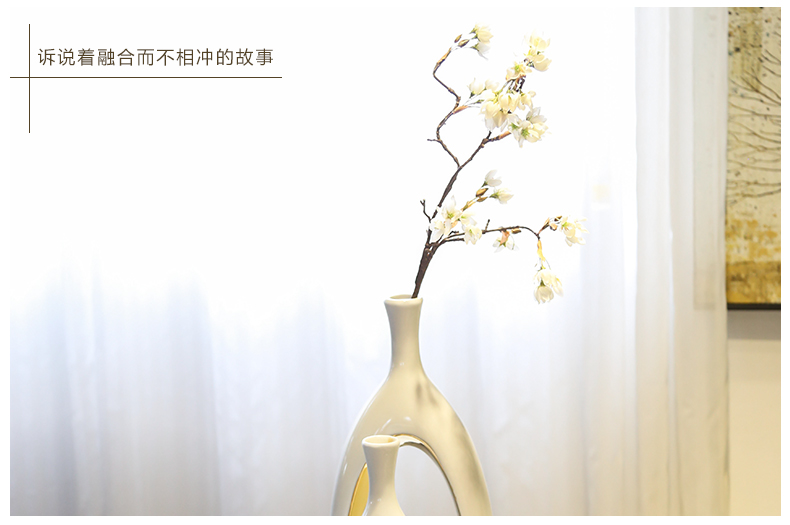 Jingdezhen mesa of new Chinese style originality furnishing articles sitting room club hotel decoration decoration flower flower implement light and decoration ceramics