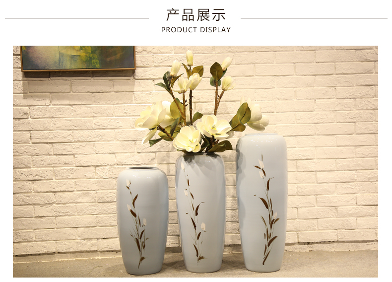 Jingdezhen ceramic vase landing by simulation of the new Chinese style flowers sitting room put a mall clothing store flower arranging flowers