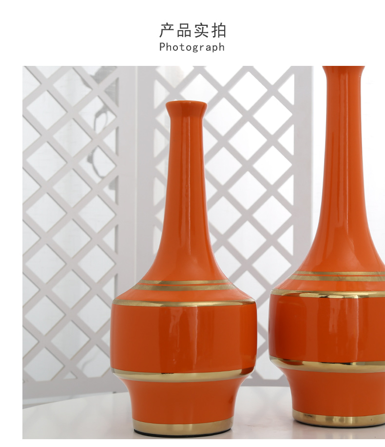 Jingdezhen mesa of new Chinese style ceramic vases, flower arranging flower adornment home sitting room table simulation soft outfit furnishing articles
