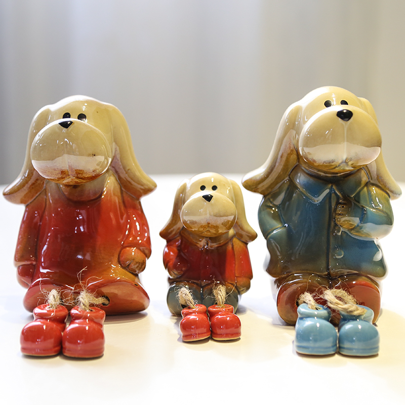 Creative home furnishing articles birthday present small animal ceramic home decorations desk children room table decoration