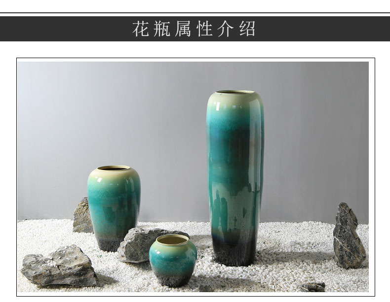 The New Chinese jingdezhen ceramic vase sitting room adornment ornament store cupboard flower flower implement sales department furnishing articles