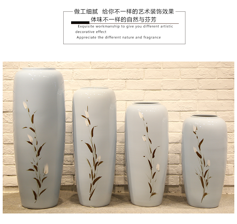 Jingdezhen ceramic vase landing by simulation of the new Chinese style flowers sitting room put a mall clothing store flower arranging flowers