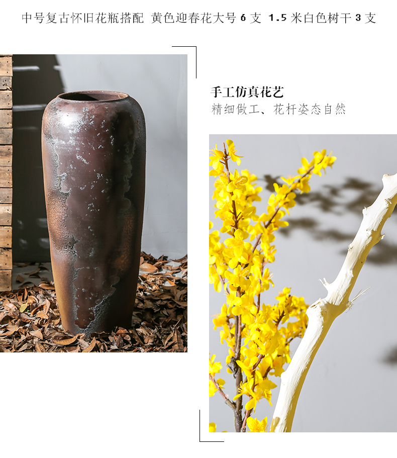 Jingdezhen ceramic vase restoring ancient ways is the sitting room between example thick TaoHua club cafe restaurant landing big furnishing articles