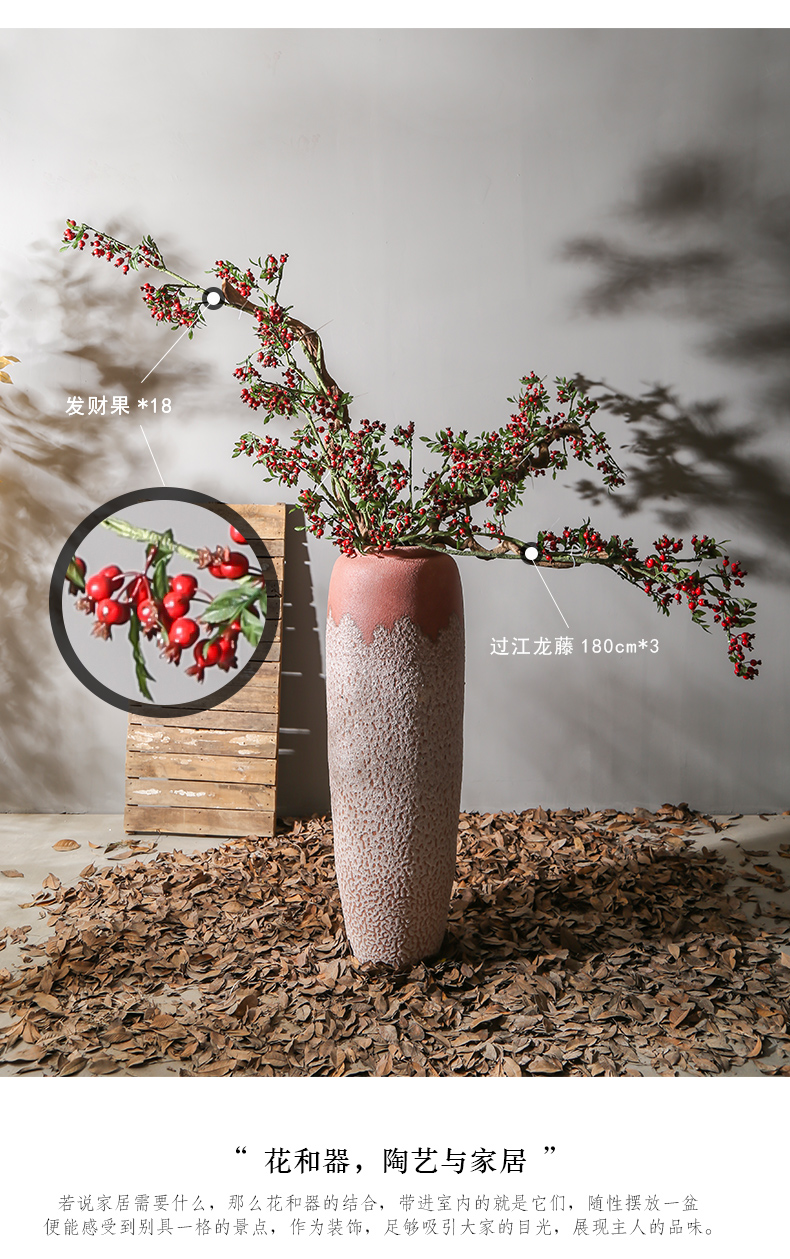 New Chinese style big be born between sitting room model creative ceramic vase dry flower arranging flowers adornment mall ambry furnishing articles