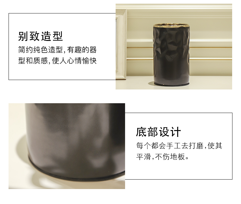 Nordic light ceramic big vase decoration key-2 luxury furnishing articles creative home sitting room new Chinese flower arranging dried flower adornment flowers