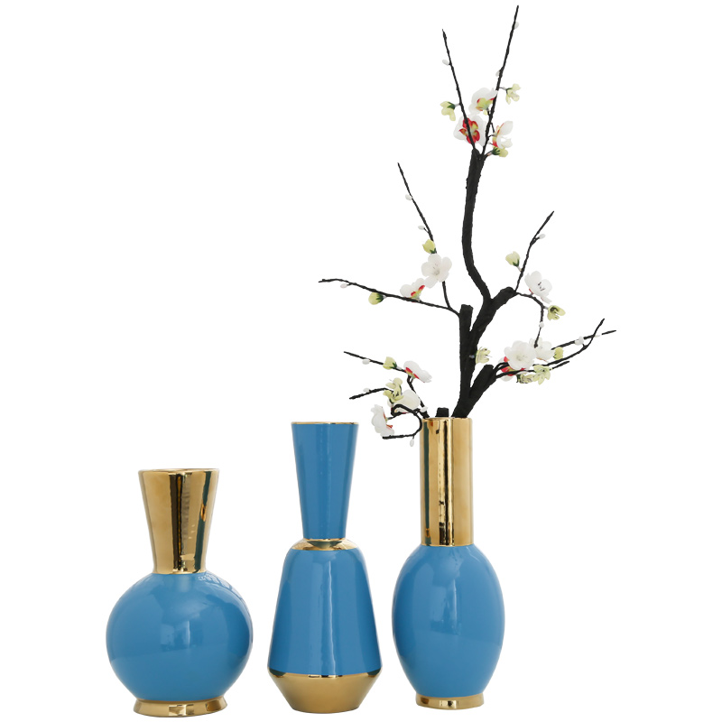 Jingdezhen ceramic creative furnishing articles mesa vase sitting room porch table home decor simulation flower arranging flowers