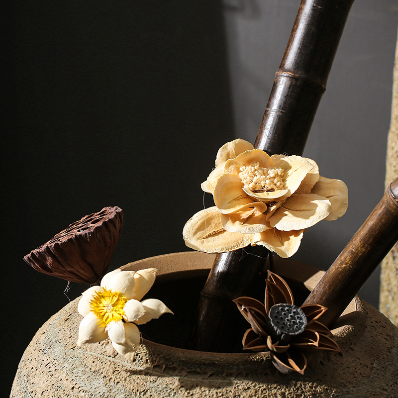 Sitting room ground simulation flower vases, decorative dried flowers restore ancient ways home furnishings jingdezhen nostalgic ceramics decoration furnishing articles