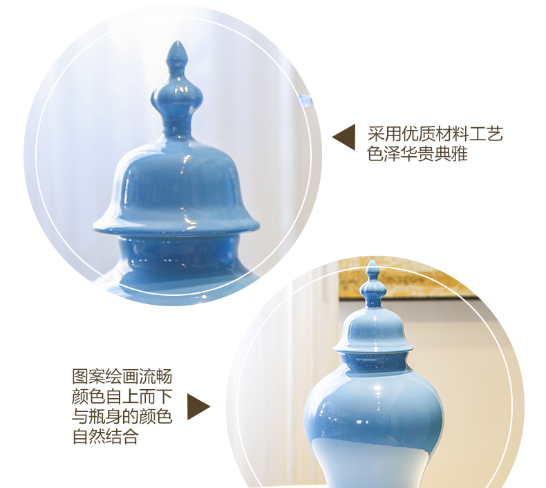 The New Chinese vase jingdezhen ceramic table sitting room furnishing articles device home decoration soft outfit decoration simulation flower arranging flowers