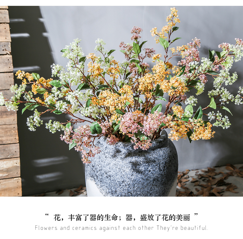 Jingdezhen ceramic retro big vase sitting room home furnishing articles between example hotel club flower arranging flower art study