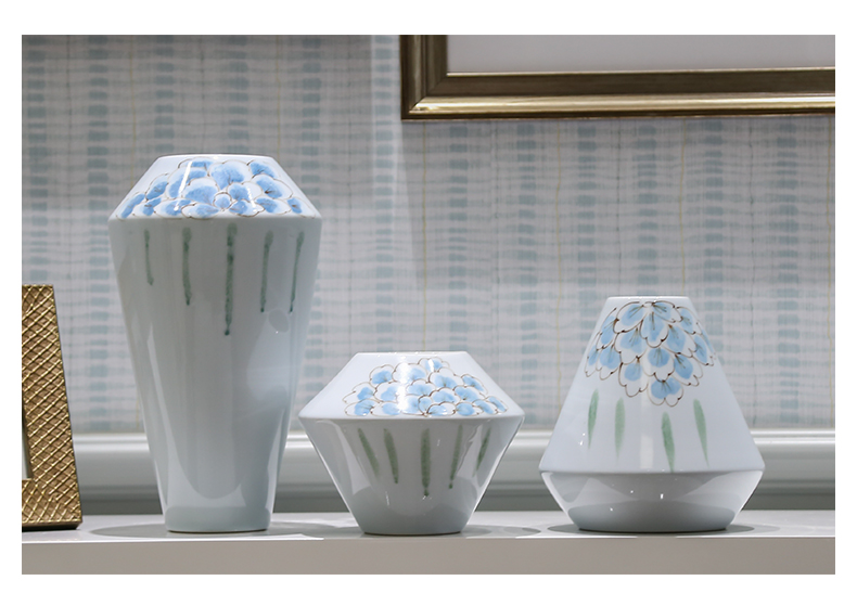 Jingdezhen ceramics vases, I and contracted sitting room porch dried flowers flower arrangement of Chinese style household decorations furnishing articles