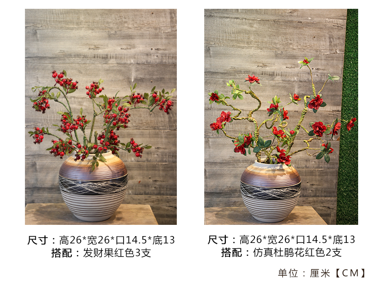 The New Chinese jingdezhen ceramic vase mesa place simulation flowers, artificial flowers decorate the sitting room between example villa