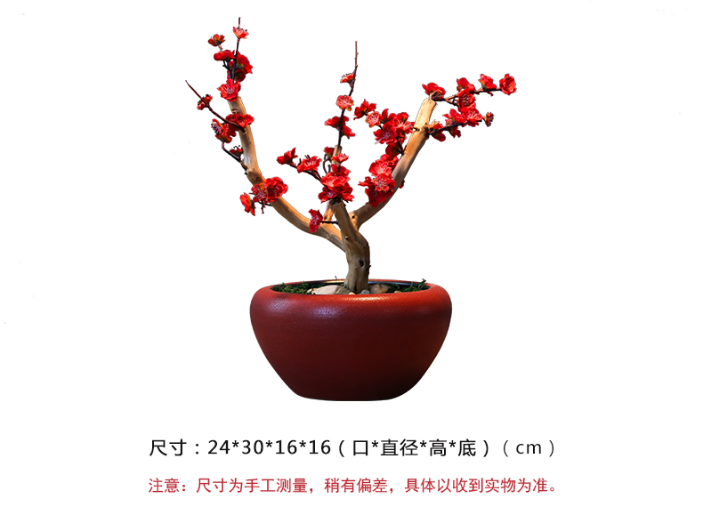 Jingdezhen ceramic flower pot festival big flower implement office furnishing articles study bedroom adornment handicraft simulation flowers