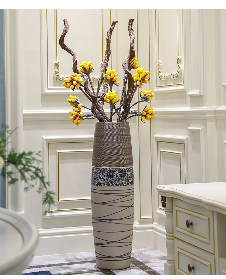 Ceramic flower implement landing place flower arranging European contracted sitting room modern creative home furnishing articles decoration large vase