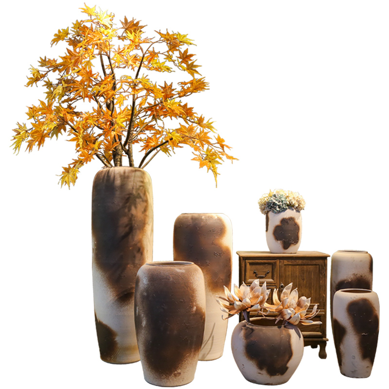 Jingdezhen ceramic big vase simulation restoring ancient ways is the sitting room adornment is placed artificial flowers home decoration floor flower arranging flowers