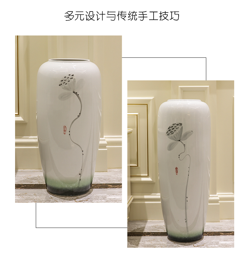 Ground ceramic vase large porcelain vases creative modern Chinese style living room home TV ark adornment furnishing articles