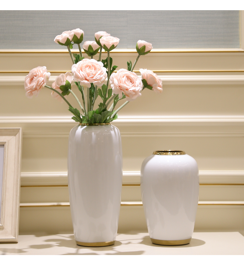 I and contracted vases, flower arrangement sitting room light dry flower is placed European - style key-2 luxury TV ark, ceramic decoration home decoration