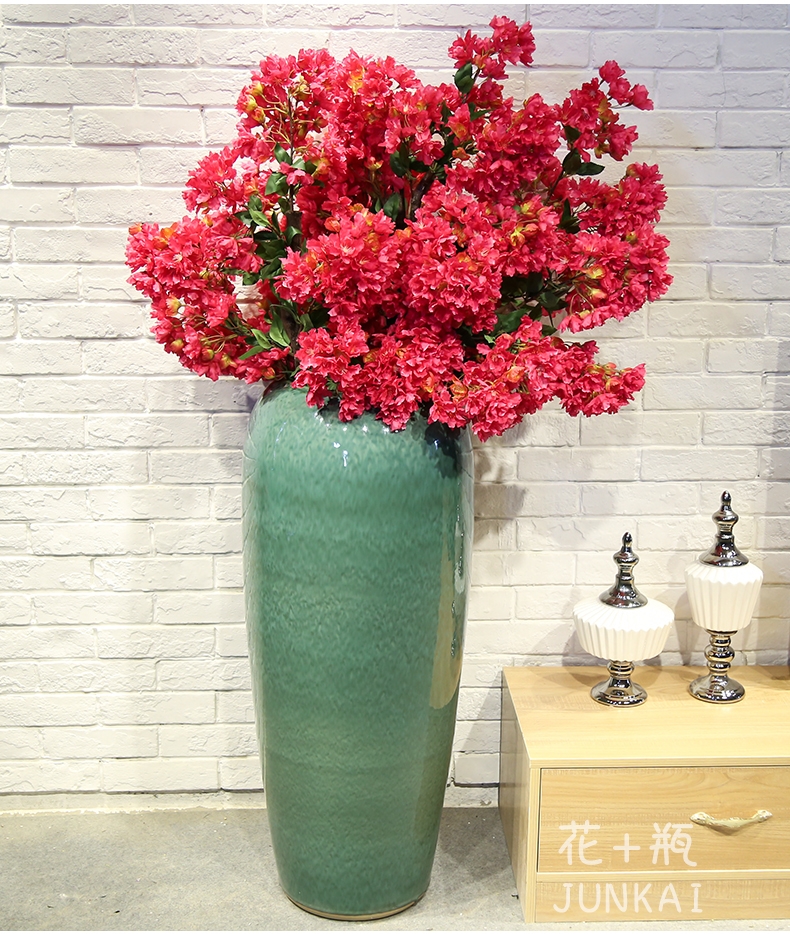 Jingdezhen new Chinese style club house sitting room of large vase ceramic flower, flower restaurant adornment is placed between the example