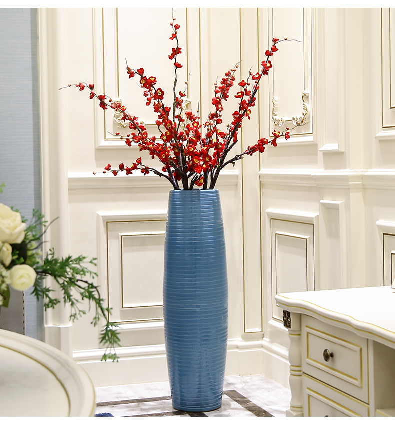 Large vases, ceramic furnishing articles sitting room decoration is I and contracted landing American high dry flower flower, adornment is placed