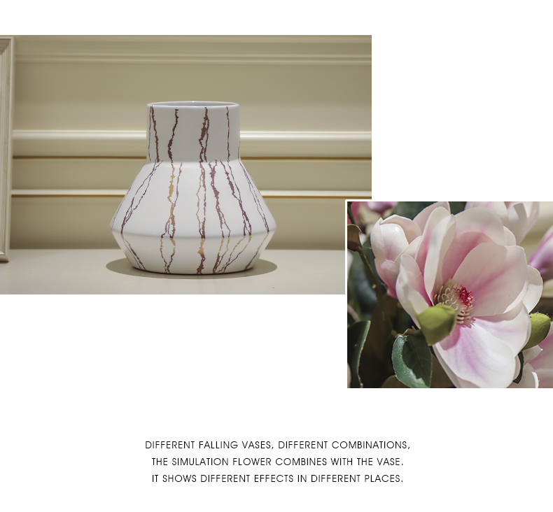 Jingdezhen ceramic vase decoration light key-2 luxury the mock up room a flower arrangement sitting room porch European new Chinese style table vase