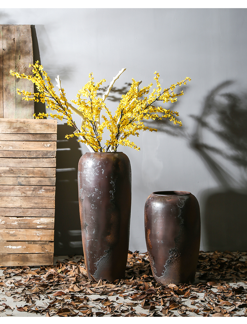 Jingdezhen ceramic vase restoring ancient ways is the sitting room between example thick TaoHua club cafe restaurant landing big furnishing articles