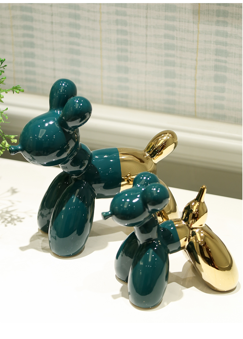 Contracted and I creative home decoration ceramic balloon dog furnishing articles furnishing articles sitting room ark, the opened wedding presents