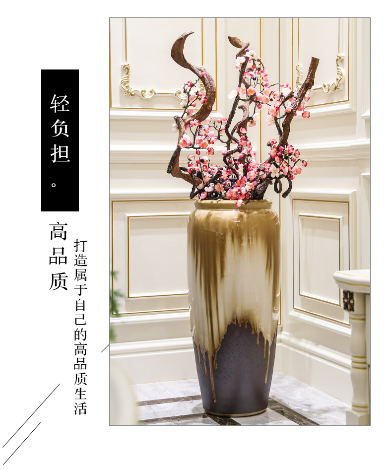 Jingdezhen contracted and I ceramic vases, flower arranging is landing furnishing articles furnishing articles dried flowers to decorate the Nordic creative home