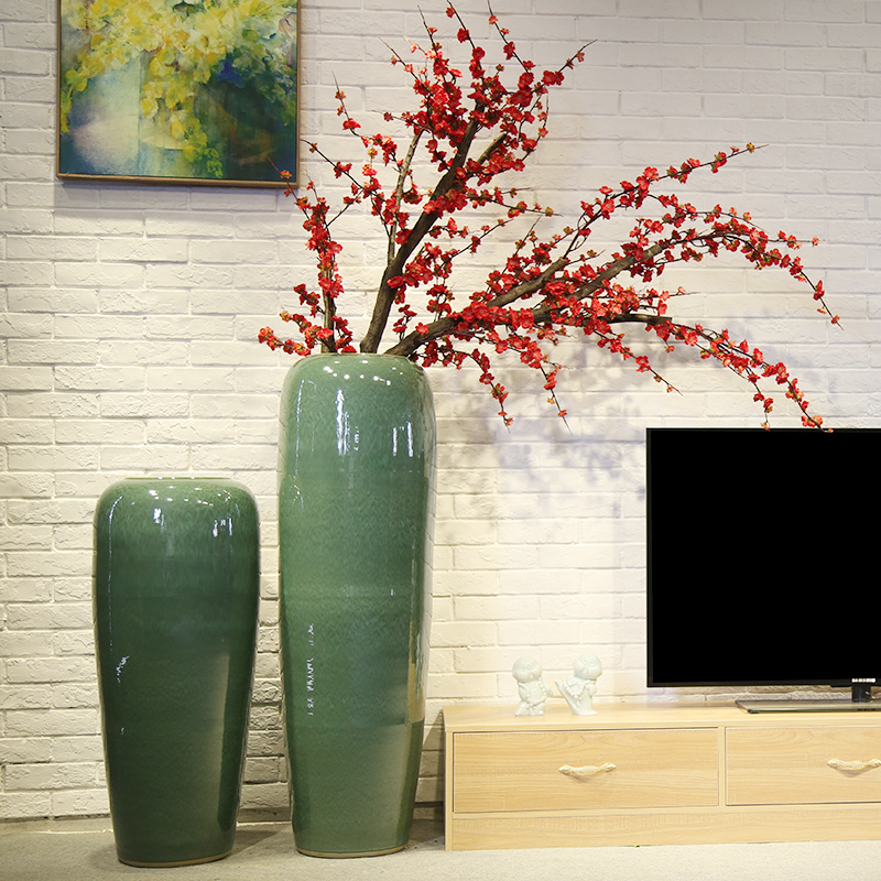 Jingdezhen ceramic vase of large new Chinese style living room hall, store decoration to the hotel club big furnishing articles