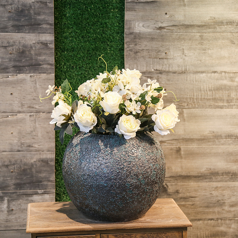 Jingdezhen retro nostalgia of large POTS coarse pottery vases, flower decoration to the hotel garden flowers in the living room furnishing articles