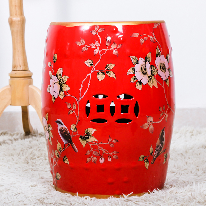 New Chinese style in shoes who with ceramic drum who archaize who pier embroidered pier home sitting room adornment ornament furnishing articles