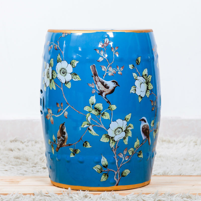 New Chinese style of jingdezhen ceramic drum who home furnishing articles New classic shoes who archaize bench side what decoration