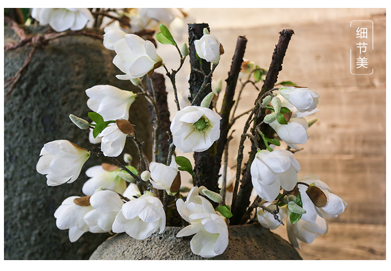 Jingdezhen coarse pottery to restore ancient ways suit flower, the sitting room of large flower implement simulation club villa ceramic furnishing articles