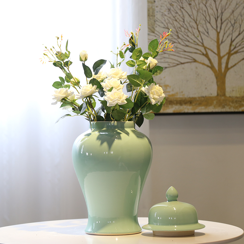 New Chinese style porch wine cabinet mesa decorative flower vase the general pot of tea pot money - box ceramic furnishing articles in the living room