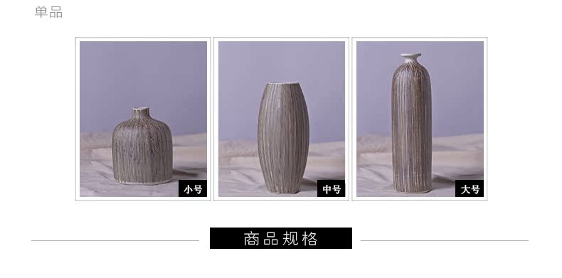 Three - piece suit of jingdezhen ceramic vases, flower implement I and contracted home living room TV cabinet mesa dried flower receptacle furnishing articles