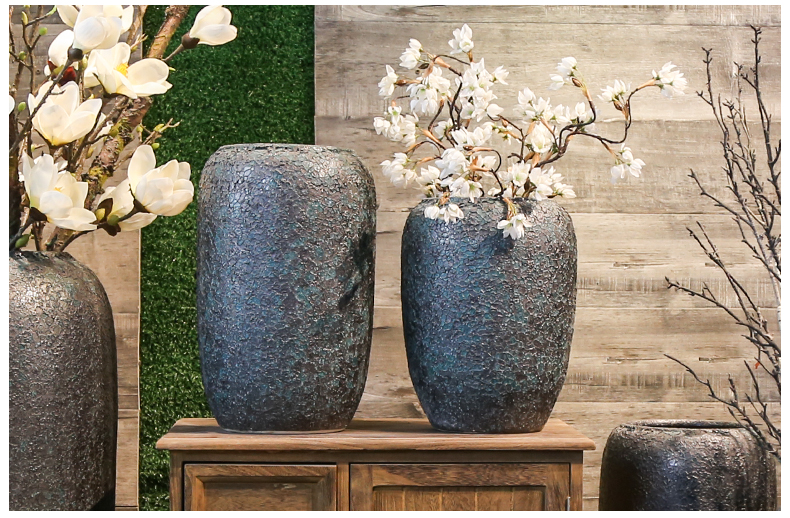 Jingdezhen retro nostalgia of large POTS coarse pottery vases, flower decoration to the hotel garden flowers in the living room furnishing articles