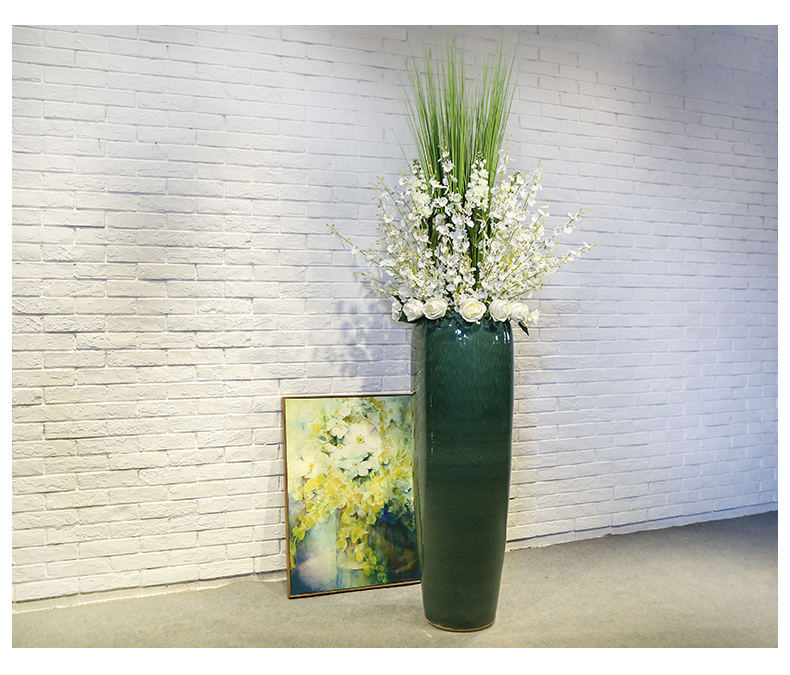 Ceramic floor sitting room hotel villa large vase flower receptacle furnishing articles hall device between example simulation flower arranging flowers