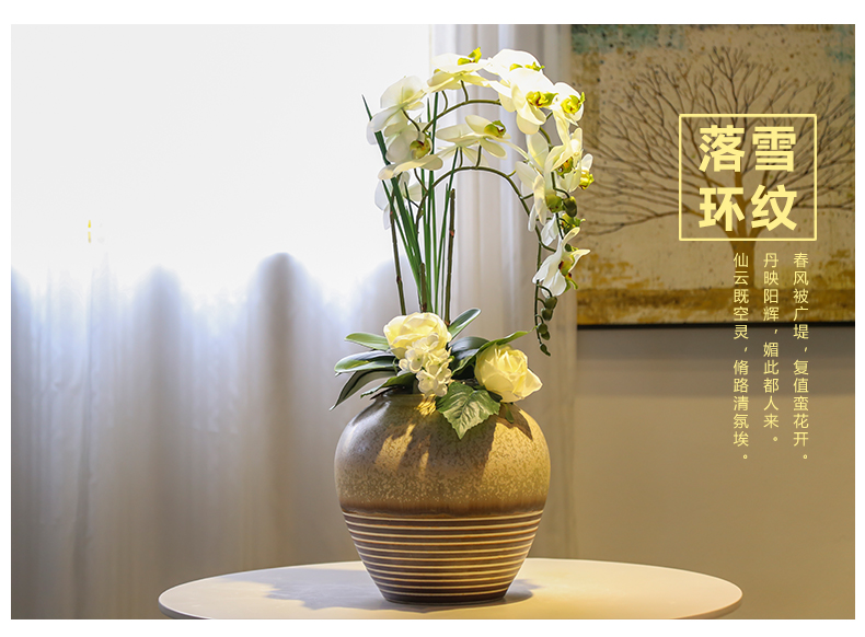 Jingdezhen mesa of new Chinese style suit flower vase simulation contracted creative TV ark, flower receptacle furnishing articles