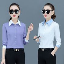 Front Office Spring Dress White Shirt Woman Long Sleeve Professional Dress Jacket Korean version Body Positive Dress Work Clothes to Work Ladies Lining Clothes