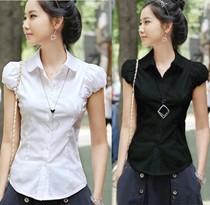 White shirt women's 2021 summer new business coat slim work clothes fashion summer short sleeve women's clothing